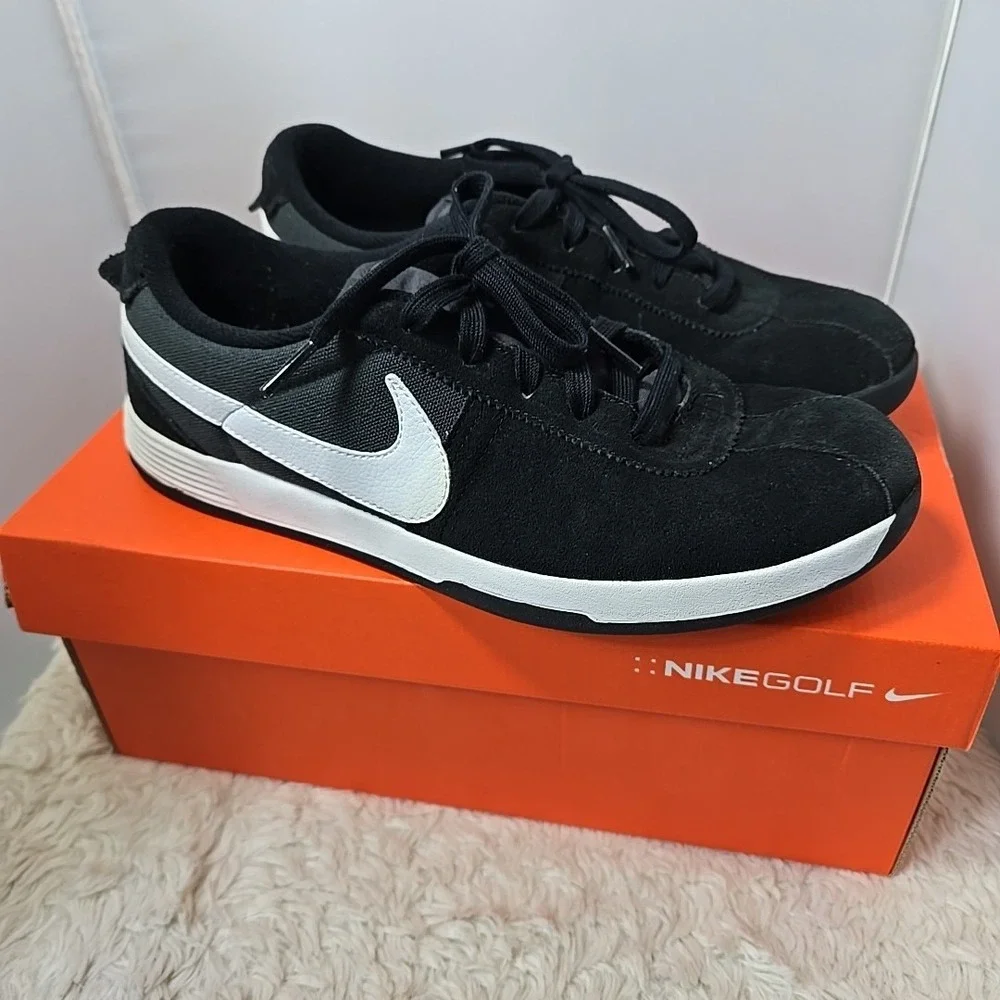Nike Golf Shoes Lunar Bruin Women's Size 9 Athletic Sport Turf Cleats Black Box